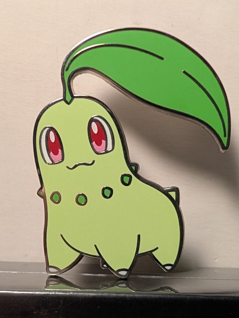 Pokemon Chikorita Enamel Pin Official Nintendo Collectible Lapel Badge Figure